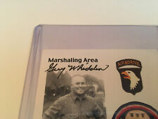GUY WHIDDEN Signed 3x5 Card - WWII 101st ABD Paratrooper - D-Day - Normandy picture
