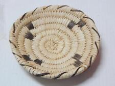 VINTAGE PAPAGO INDIAN SMALL / MINIATURE SIZED BASKET / TRAY - CLEAN + PRISTINE picture