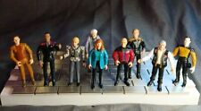 Vintage 1993 Playmates Star Trek Figures LOT Of 9 Warf Picard Riker Geordi 4.5” picture