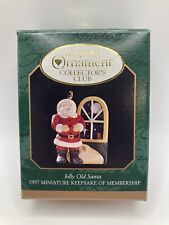 Vintage Hallmark 1997 Mini Ornament Jolly Old Santa Members Christmas Keepsake picture