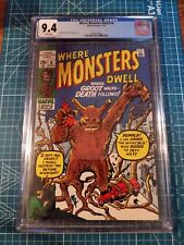 Where Monsters Dwell 6 Marvel Comics CGC 9.4 ST9-9 picture