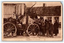 c1910's WWI German Field Kitchen Wagon Military Soldier Posted Antique Postcard picture
