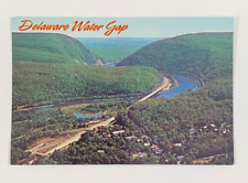 Aerial View of Delaware Water Gap Pennsylvania and New Jersey Postcard Unposted picture