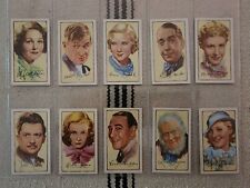 1935 GALLAHER SIGNED PORTRAITS OF FAMOUS STARS COMPLETE SET OF 48 picture