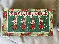 Vtg Christmas by Commodore “Poinsettia NOEL Angels” w/Orig Box Japan picture