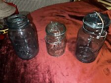 3 Old Ball Jars Canning Fruit Jar’s 2 Ideal & 1 Mason Great Condition picture