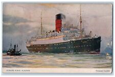 1915 RMS Alaunia Cunard Line Tonnage 14000 Buffalo NY Posted Vintage Postcard picture