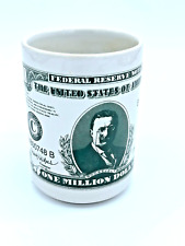 $1,000,000 Bill Theodore Roosevelt Federal Reserve Note 12 oz. Coffee Mug picture