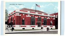 c1910's Post Office Building Street View Iola Kansas KS Antique Postcard picture