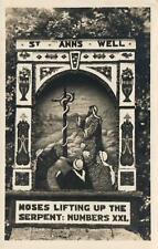 VINTAGE REAL PHOTO ST ANN'S WELL MOSES LIFTING UP the SERPENT POSTCARD picture
