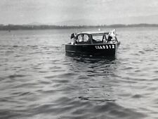 AYC Photograph Artistic Wood Wooden Boat Floating At Sea Water 1940-50's picture