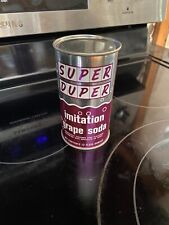 Super Duper Imitation Grape Soda 12 oz. flat top soda can picture