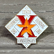 Vintage Riverbend Music Festival Chattanooga TN Tenth Anniversary 1982-1991 Pin picture