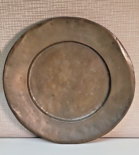 Antique Vintage Solid Copper Hand Hammered Plate 11 1/4