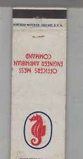 Matchbook Cover - US Military Officers Mess Engineer Amphibian Command picture