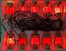 Vintage Kurt S Adler Santas World String Lights  Red  Lanterns In Box Christmas picture