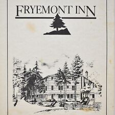 Vintage 1980s Fryemont Inn Restaurant Menu Bryson City North Carolina picture