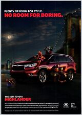 2014 Toyota Highlander Automobile Car Panoramic Moonroof Available Print Ad picture
