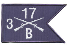 B co 3-17 Infantry, 3rd BN, 17th Infantry Reg Hook & Loop Guidon Patch - 5