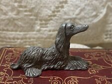 Spoontiques Miniature Pewter Afghan Hound Dog 1978 1.75