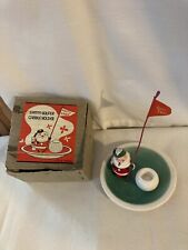 Lego Vintage Christmas 1959 Santa Golfer Candle Holder W Flag In Box Foil Label picture