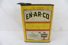 Vintage En-Ar-Co Enarco Motor Oil 1 Gallon Can Flat Gas Transmission SAE 140 picture
