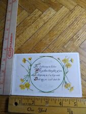 Postcard - Embossed Flower Print & Quote/Poem picture