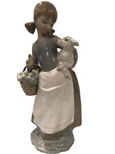 Lladro Figurines Collectibles(Retired)Young Girl With Lamb  #4835 picture
