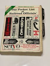 Vintage Pocket List of Railroad Officials 1982 picture