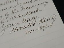 HORATIO KING Signed Rare Manuscript Letter PMG Post Master General Autograph US picture