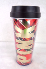PINK Victoria's Secret Red Plaid Coffee Thermal Tumbler Travel Mug Cup 16 oz picture
