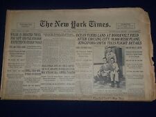 1930 JUNE 27 NEW YORK TIMES NEWSPAPER - OCEAN FLIERS LAND AT ROOSEVELT - NP 991 picture