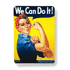 Vintage Rosie the Riveter Magnet Inspirational Women Empowered Sublimated 3