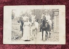 Vintage Early 19th Century Photograph Working Family & Horses Cabinet Card RPPC picture