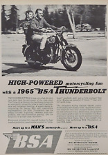 1965 BSA Thunderbolt Original Motorcycle Print Ad picture