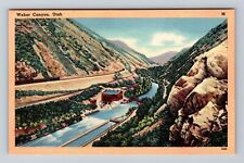 Weber Canyon UT-Utah, Weber Canyon Weber River Union Pacific RR Vintage Postcard picture