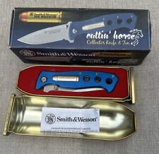Rare -Smith & Wesson CK500MAG Collector Knife & Tin -  NIB Cutting Horse Knife picture