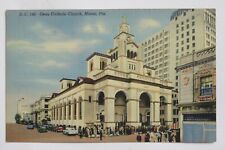 Interior Gesu Catholic Church  Miami FLORIDA Vintage Linen Postcard picture