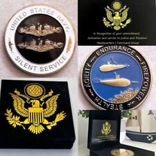 U S Navy Nuclear Submarine Warfare The Silent Service Challenge Coin w/ case picture