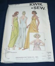Vintage Kwik Sew Pattern #875 Womens Nightgown Size S-M-L-XL Uncut NOS picture