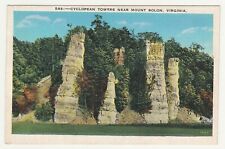 CYCLOPEAN TOWERS NEAR MOUNT SOLON Virginia UNP Vintage VA Linen Postcard picture