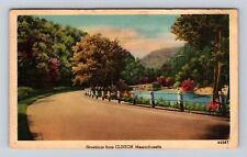 Clinton MA-Massachusetts, Scenic General Greetings, Vintage c1945 Postcard picture