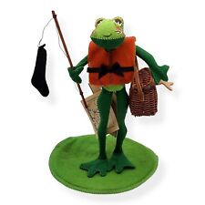 Vtg 1998 Annalee Fishing Freddy the Frog Fisherman 10