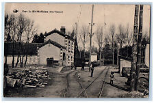 France Postcard St. Mathieu Station (Haute-Vienne) Railway View c1910 Posted picture