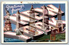 1938 Large Letter  New York    Postcard picture
