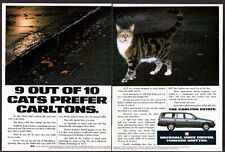 1988 VAUXHALL Carlton Estate Vintage Original 2 page Print AD | Cats prefer EN picture