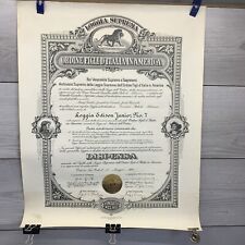 1941 Order Sons of Italy in America Contract? Poster Signed And Has Seal. Rare picture