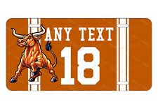 Longhorn Burnt Orange Football Jersey Personalized License Plate Car ATV bicycle picture