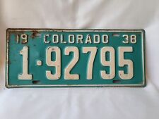Vintage 1938 Colorado License Plate 9221 picture