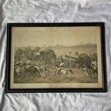 Antique English 1857-58 Day & Sons India Campaign Lithograph Print Framed picture